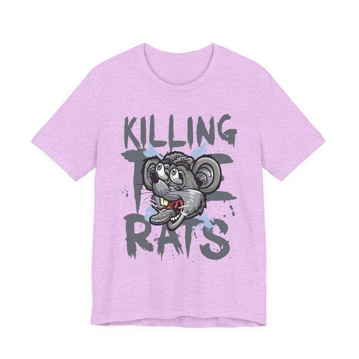 Killing Rats Graphic Tee – Edgy Cartoon Rat Skull Streetwear