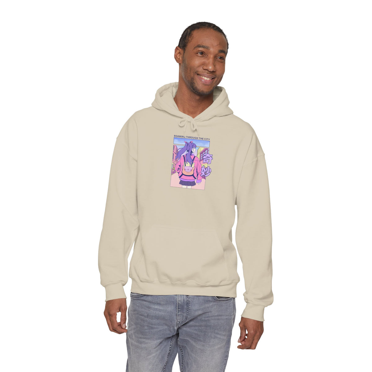 Anime Bunny Hoodie — Pastel Vaporwave Eeyore-Inspired Graphic