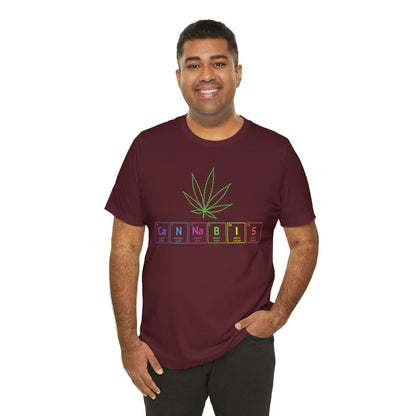 Cannabis Elemental Tee — Graphic Marijuana Leaf Science Shirt