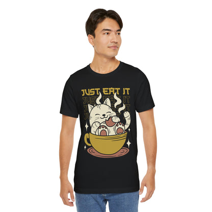 Just Eat It Cat Tee — Cute Kawaii Cat in Tea Cup T-Shirt