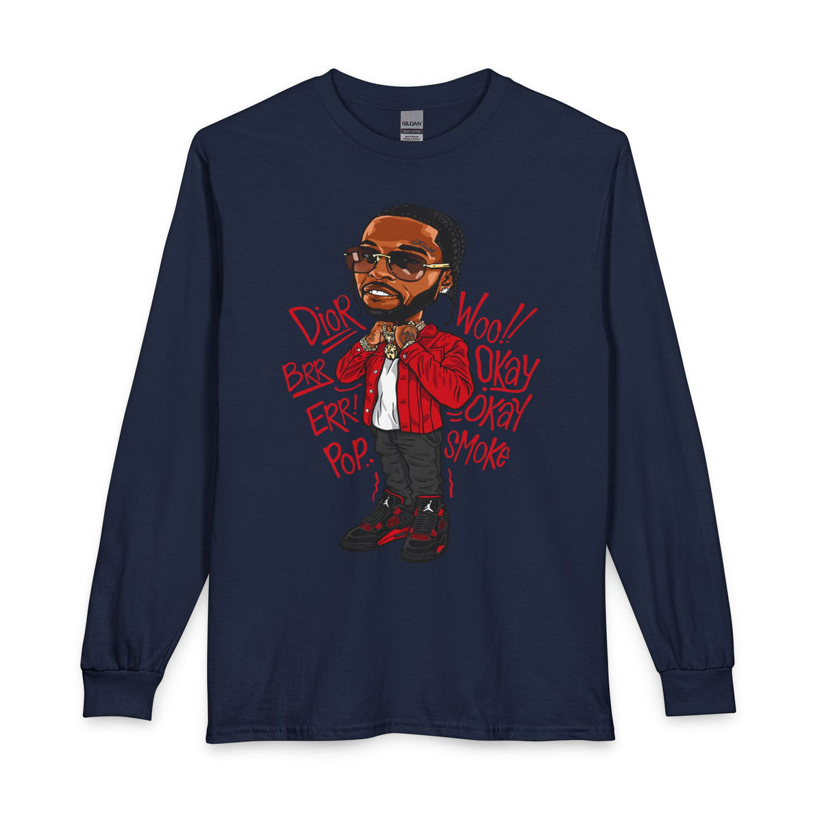 Hip Hop Artist Long Sleeve Tee — Urban Music Graphic Shirt