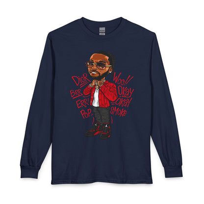 Hip Hop Artist Long Sleeve Tee — Urban Music Graphic Shirt