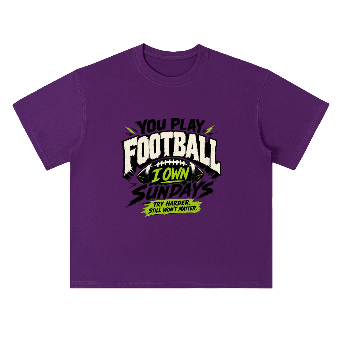 I Own Sundays Football Graphic Drop Shoulder Tee