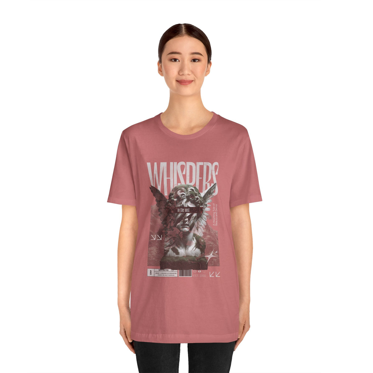 Whispers Angel Tee — Vintage Cherub Graphic T-Shirt