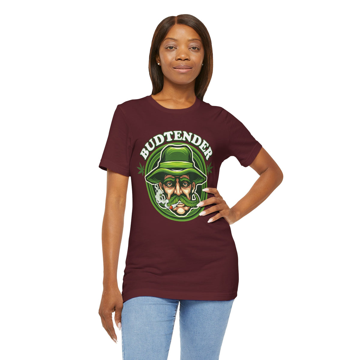 Budtender Graphic Tee – Retro Smoking Stoner Design