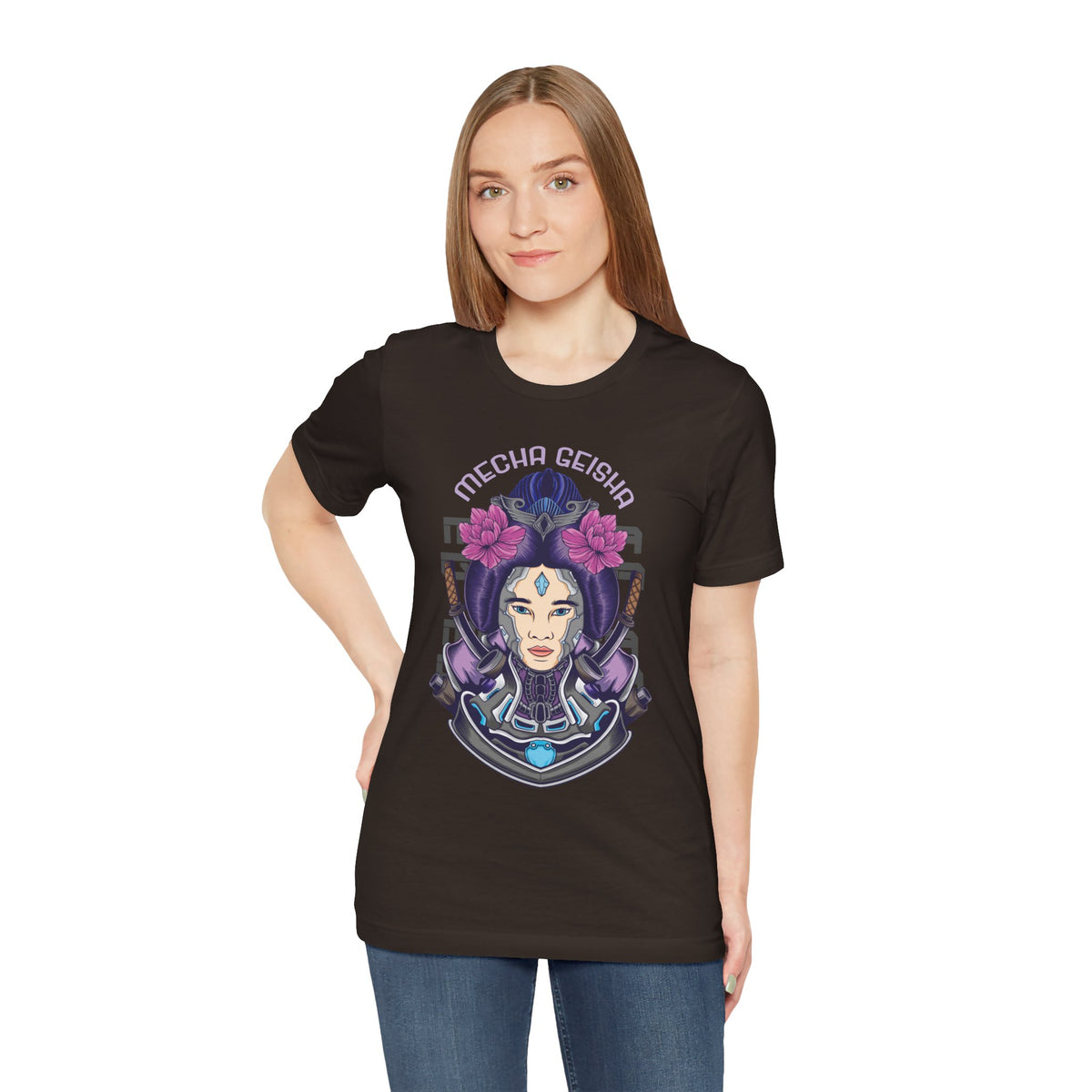Mecha Geisha T-Shirt — Futuristic Asian-Inspired Graphic Tee