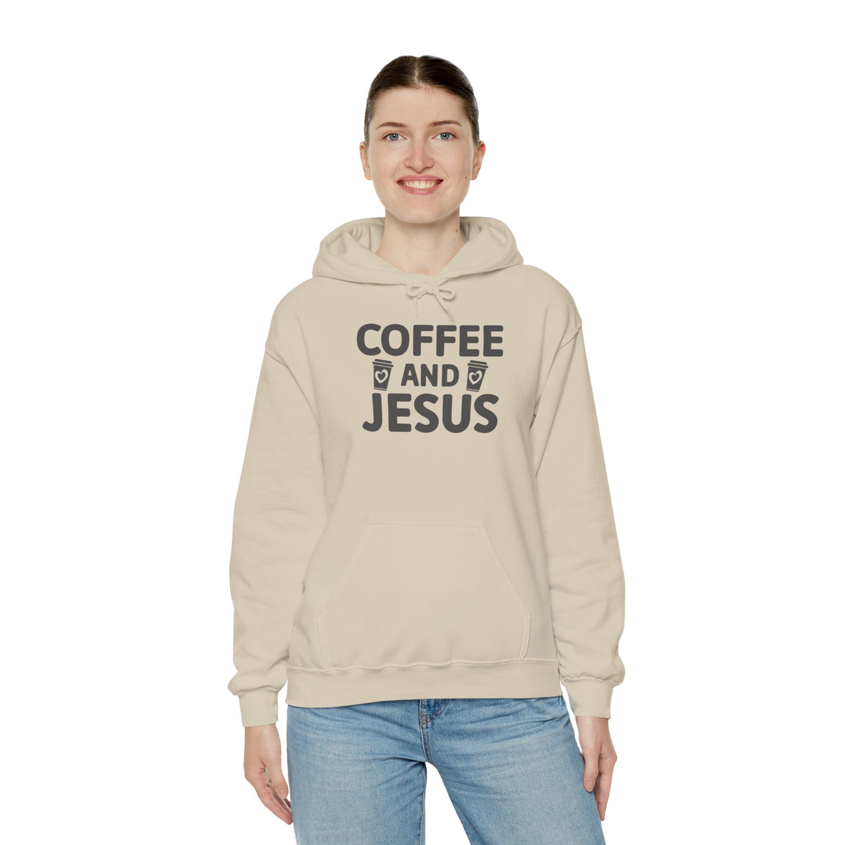 Coffee and Jesus Hoodie — Christian Faith Pullover for Coffee Lovers