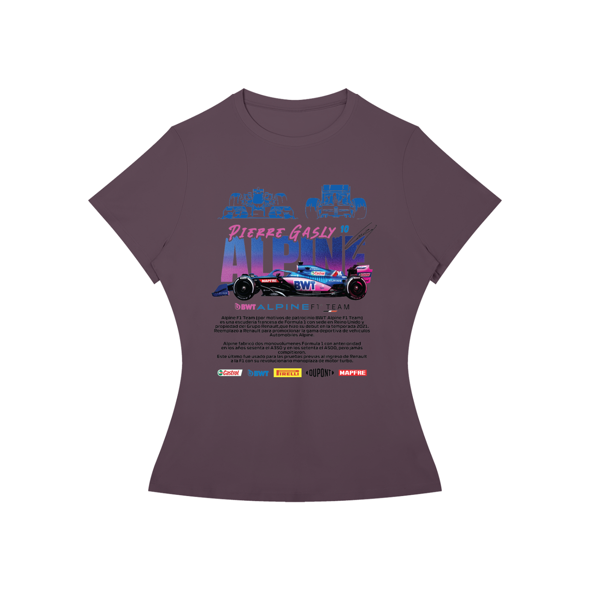 Alpine Formula F1 Racing Women’s Slim-Fit Tee
