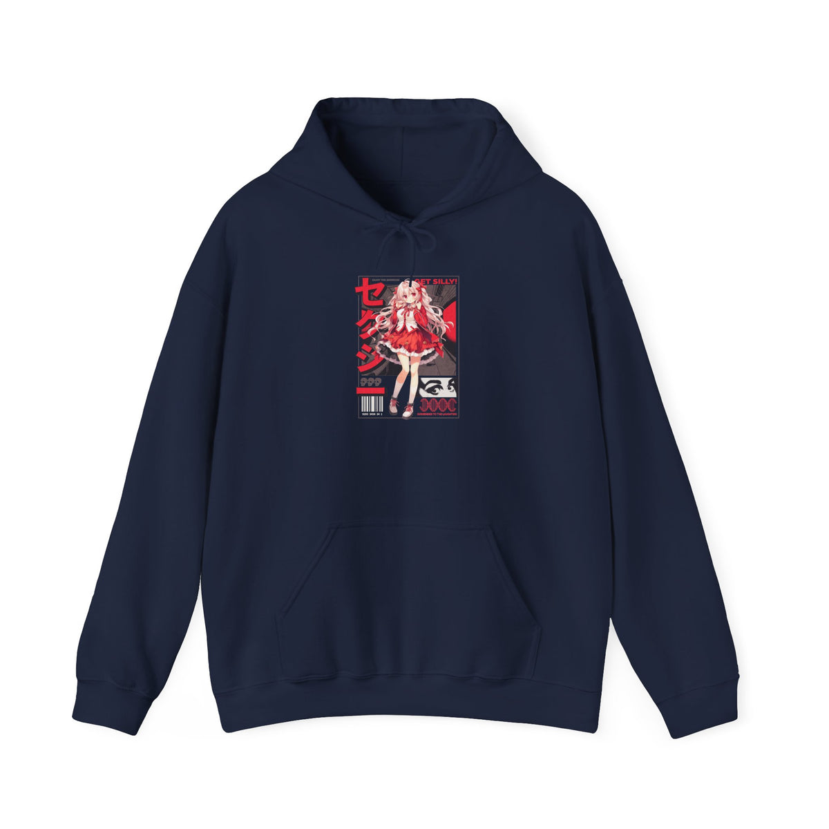 Anime Girl Graphic Hoodie — Red Retro Japanese Manga Design