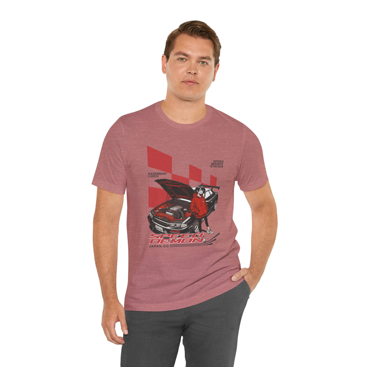 JDM Demon Street Racing T‑Shirt — Retro Car Anime Graphic Tee