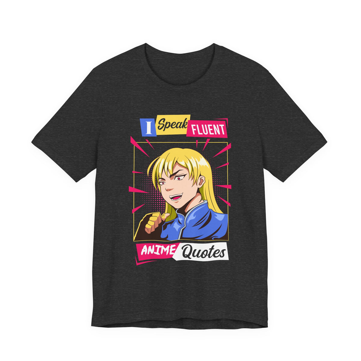 Anime Quotes T-Shirt — "I Speak Fluent Anime Quotes" Retro Manga Style Tee