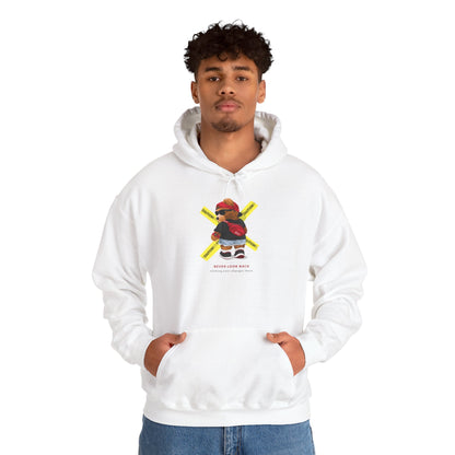 Hockey Bear Graphic Hoodie — 'Never Give Up' Cozy Skate Sweatshirt