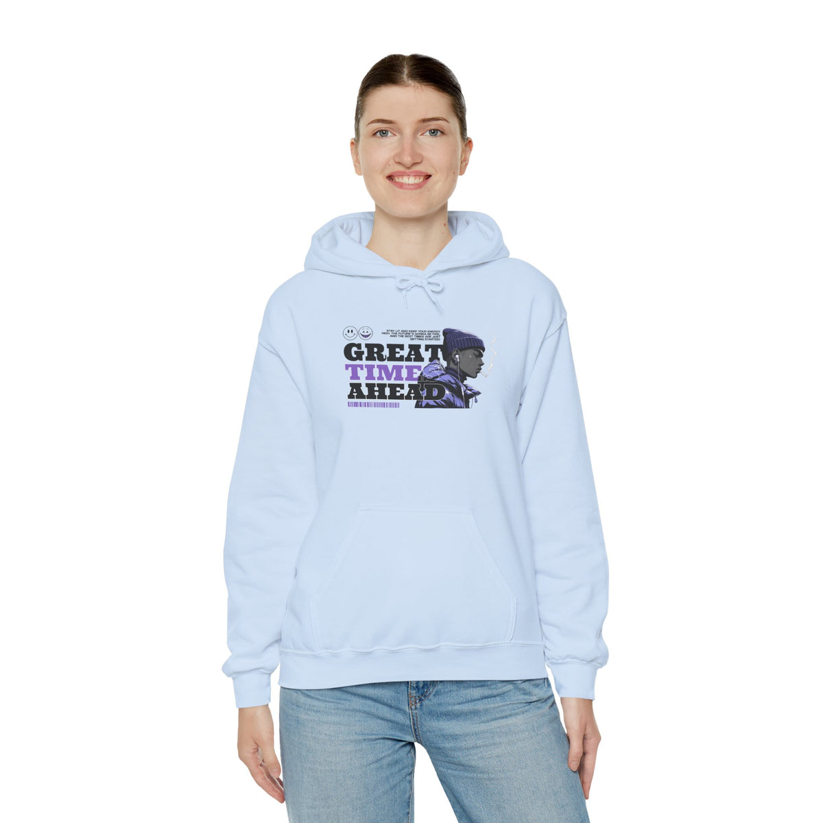 Great Times Ahead Hoodie — Positive Vintage Portrait Pullover