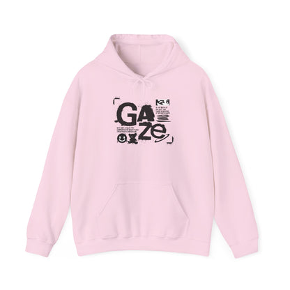 Gaze Graphic Hoodie — Distressed Text Urban Streetwear
