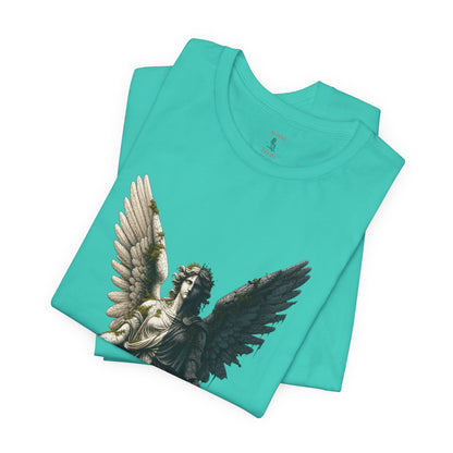 Angel Graphic Tee — 'The Last Angel' Illustrated Short Sleeve Shirt