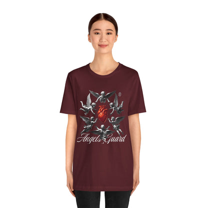 Angel Guard T‑Shirt — Sacred Heart & Cherub Graphic Tee