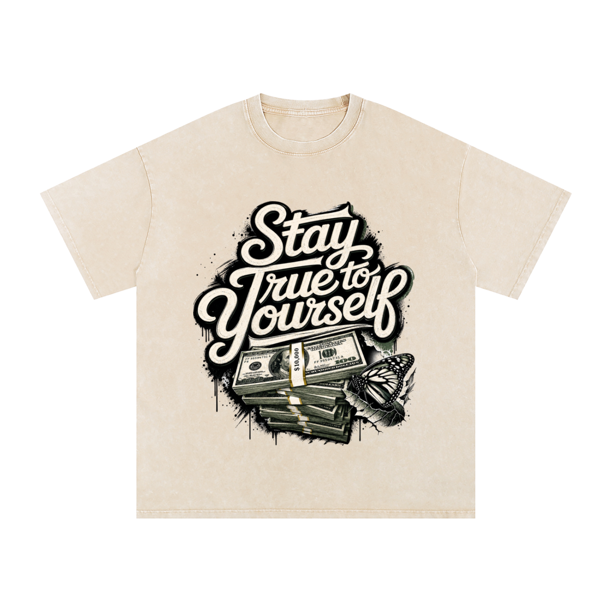 Stay True to Yourself Snow-Washed Cotton Tee