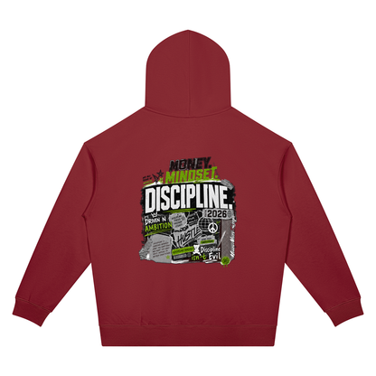 Money Mindset Discipline Two-Sided Graphic Hoodie