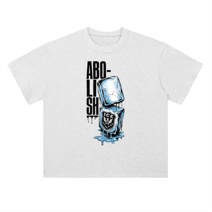 Abolish ICE Melting Ice Cube Graphic Drop Shoulder Tee