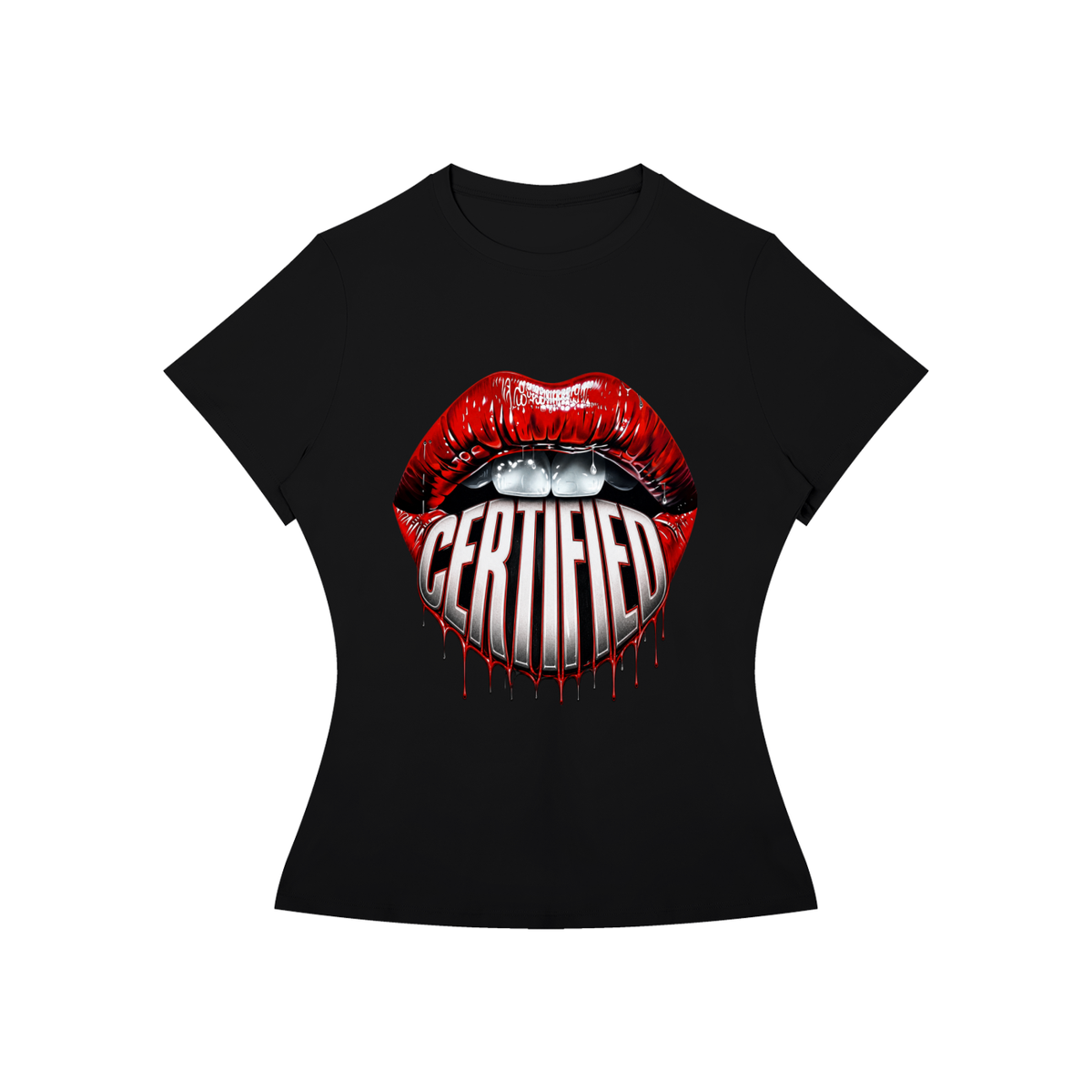 Certified Lips Women’s Slim-Fit Graphic Tee