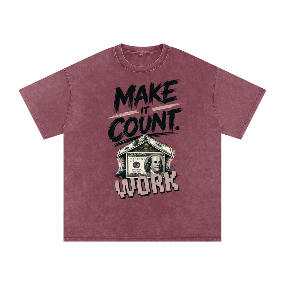 Make It Count Snow-Washed Cotton Graphic Tee