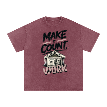 Make It Count Snow-Washed Cotton Graphic Tee