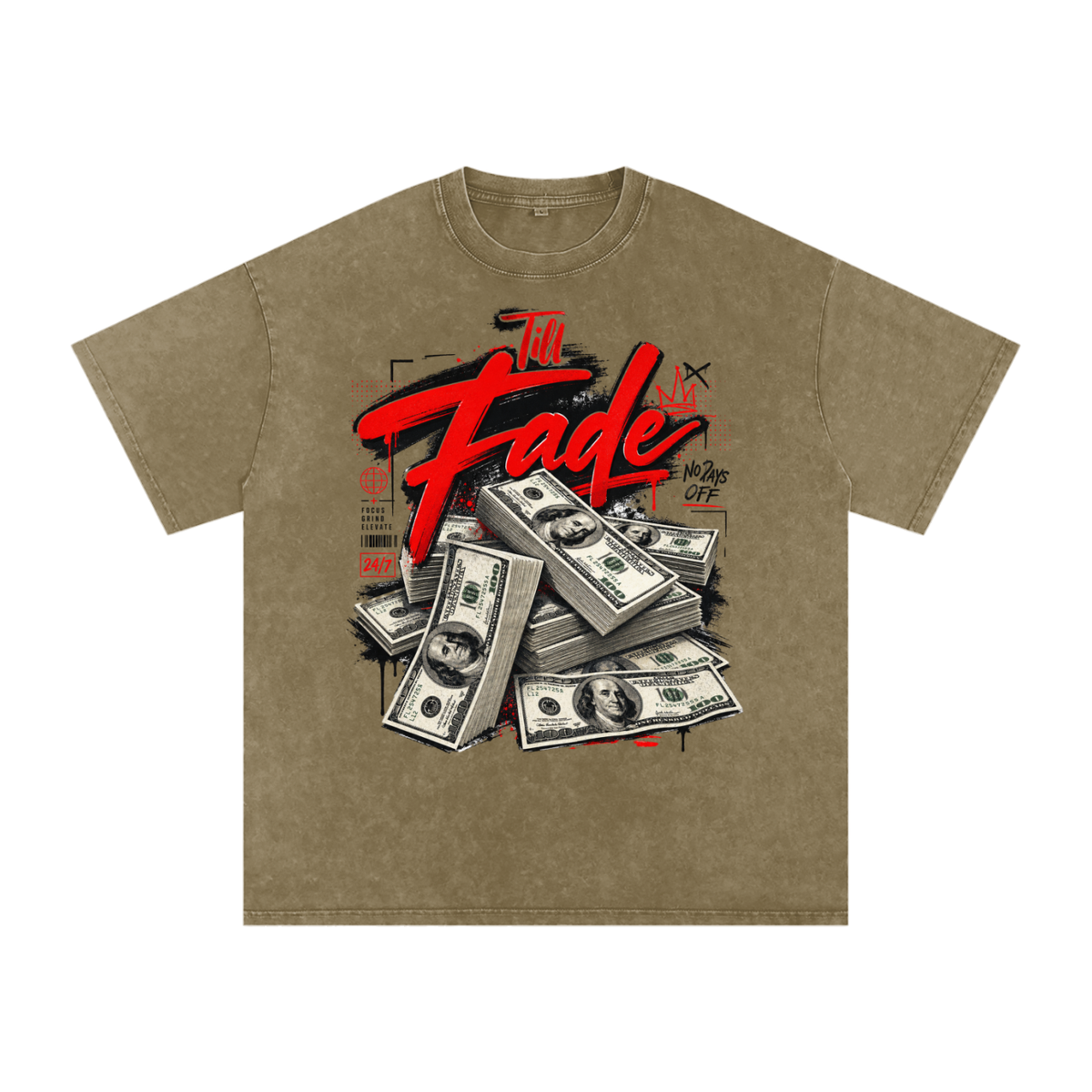 Til Fade Snow-Washed Cotton Graphic Tee