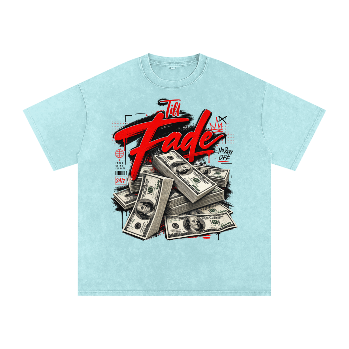 Til Fade Snow-Washed Cotton Graphic Tee