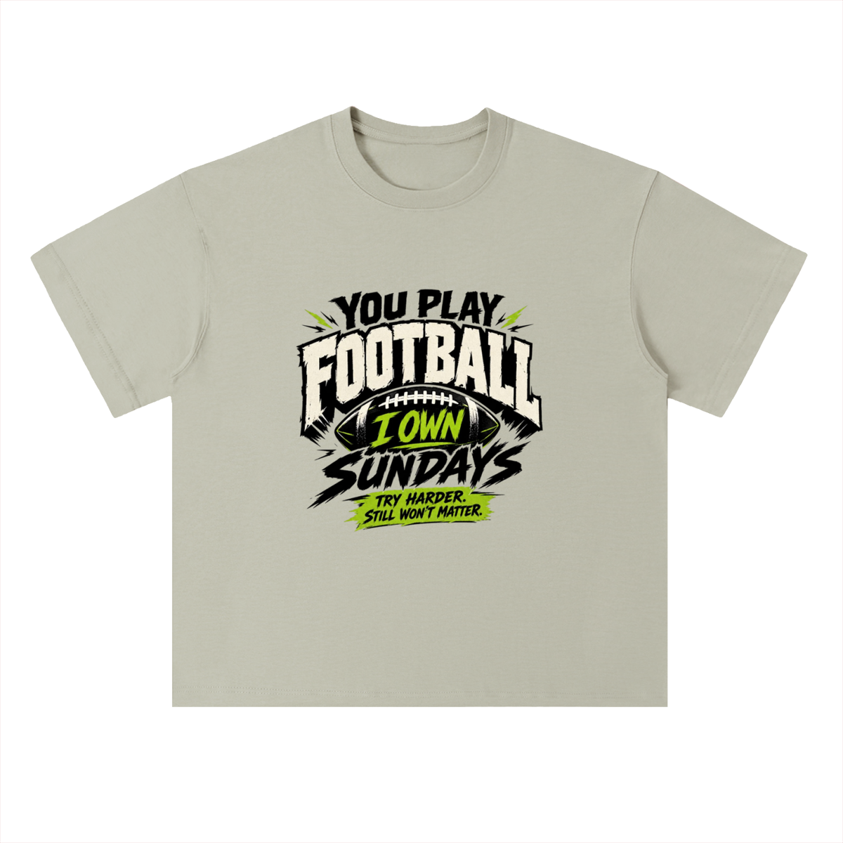 I Own Sundays Football Graphic Drop Shoulder Tee