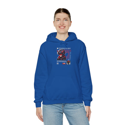 Cyber Samurai Hoodie — Futuristic Red Oni Graphic Pullover