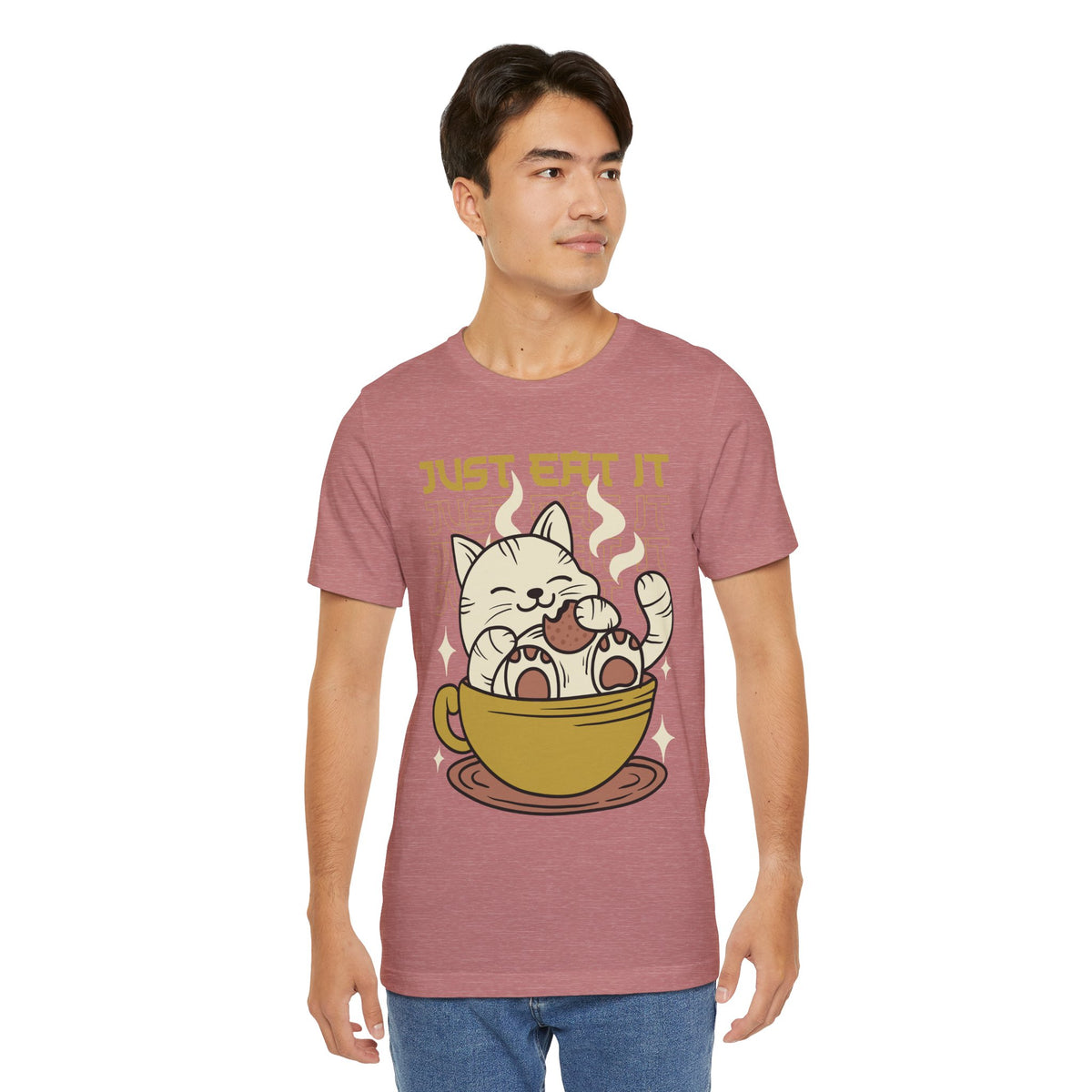 Just Eat It Cat Tee — Cute Kawaii Cat in Tea Cup T-Shirt