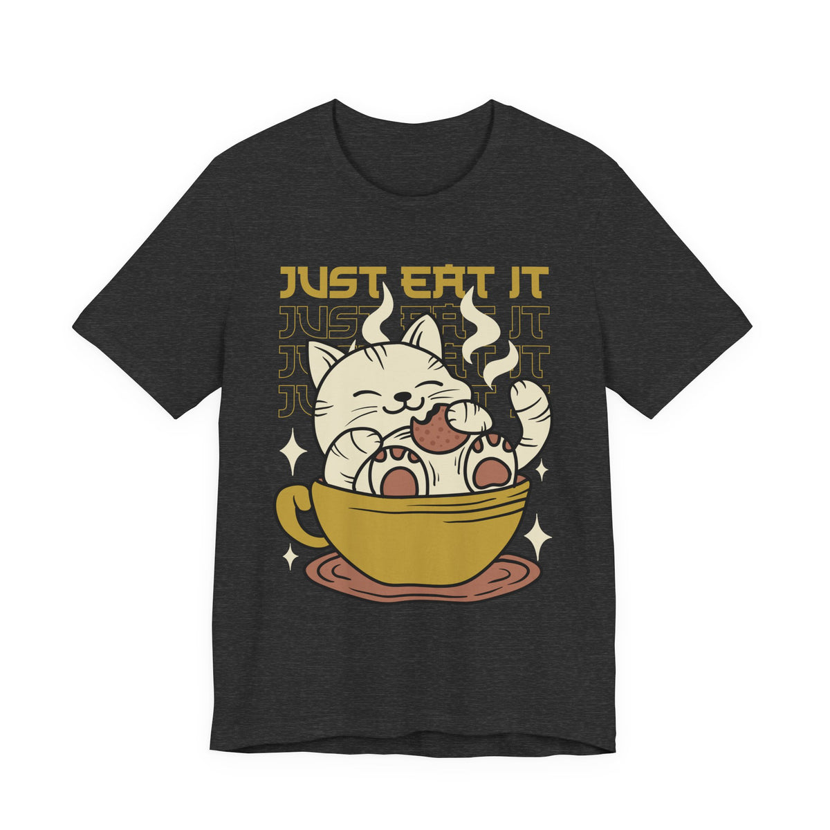 Just Eat It Cat Tee — Cute Kawaii Cat in Tea Cup T-Shirt