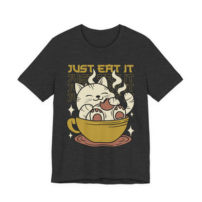 Just Eat It Cat Tee — Cute Kawaii Cat in Tea Cup T-Shirt
