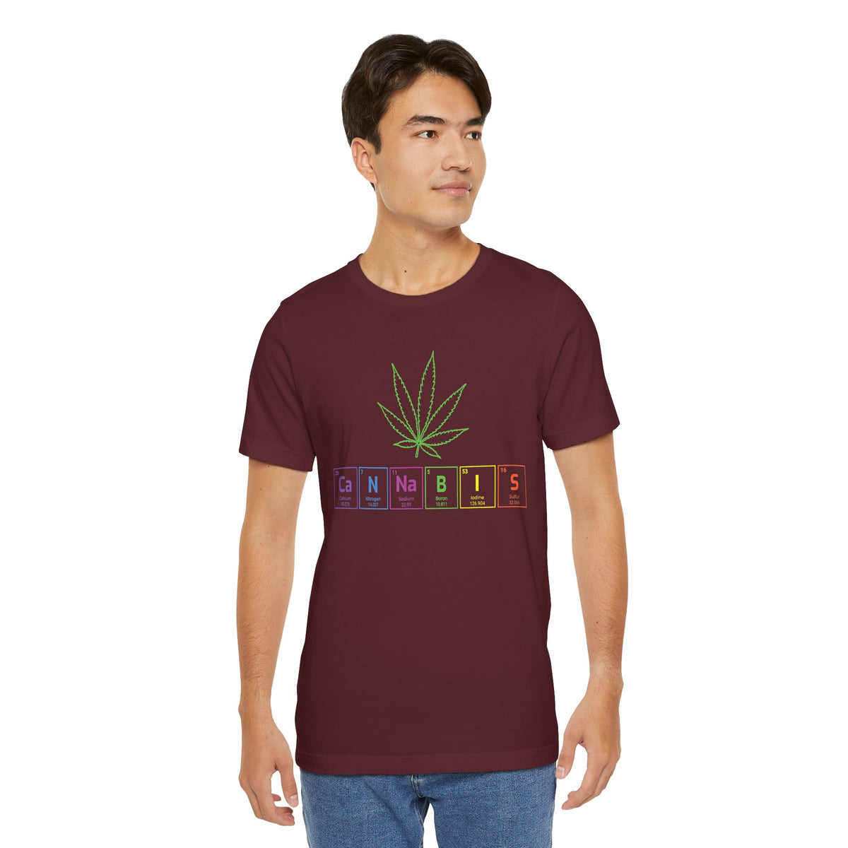 Cannabis Elemental Tee — Graphic Marijuana Leaf Science Shirt