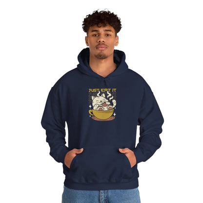 Cat Latte Hoodie - "Just Eat It" Cute Cat in Cup Sweatshirt