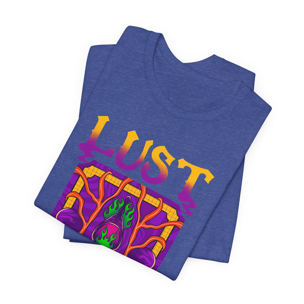 Lust Colorful Vibes Graphic Tee — Psychedelic Tarot-Inspired T-Shirt