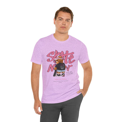 Skate Mom Bear Tee — Cute Pink Skateboard Graphic T-Shirt