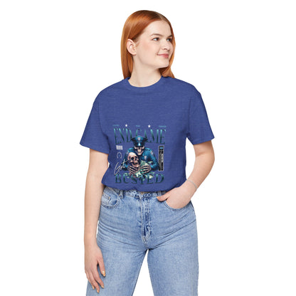 Endgame Got Busted Tee — Police Skull Graphic T-Shirt