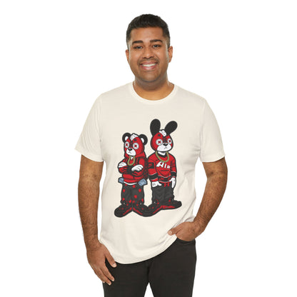Streetwear Cartoon Bear & Bunny Tee — Hip Hop Graphic T-Shirt