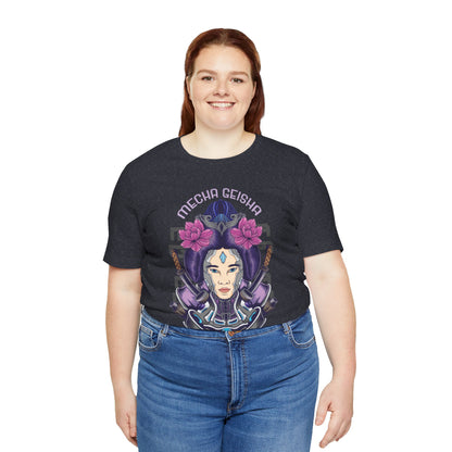 Mecha Geisha T-Shirt — Futuristic Asian-Inspired Graphic Tee