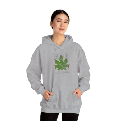 Cannabis Leaf Hoodie - "Get High" Retro Green Graphic Pullover