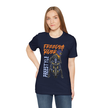 Freedom Rider Motorcycle Tee – "Freedom Rider" Streetstyle Biker T-Shirt