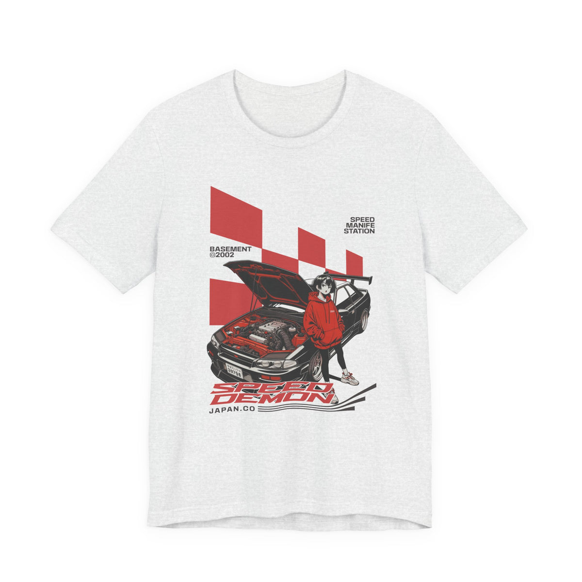 JDM Demon Street Racing T‑Shirt — Retro Car Anime Graphic Tee