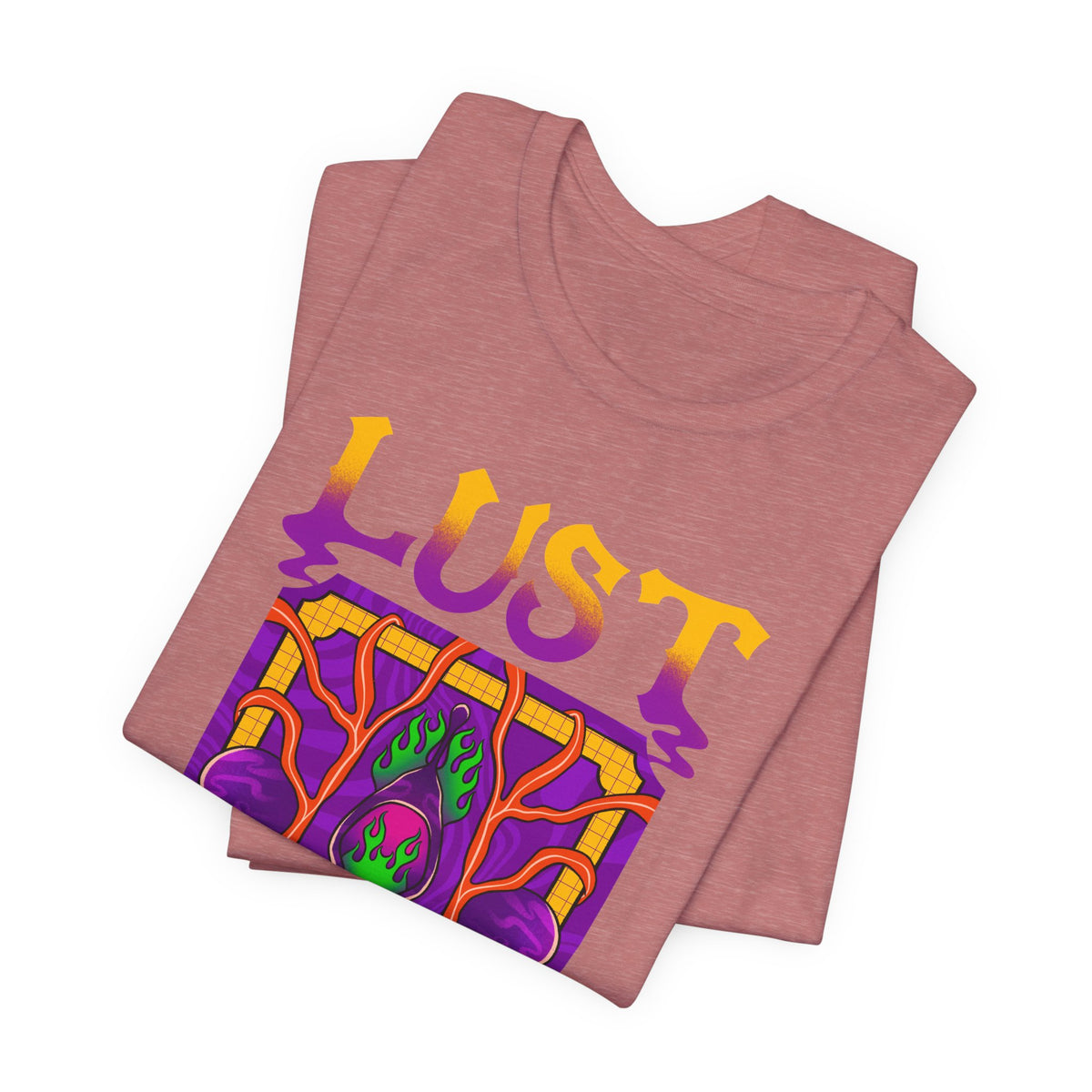 Lust Colorful Vibes Graphic Tee — Psychedelic Tarot-Inspired T-Shirt