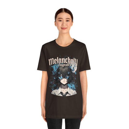 Melancholy Tragedia Anime Tee — Blue Butterflies Graphic T-Shirt