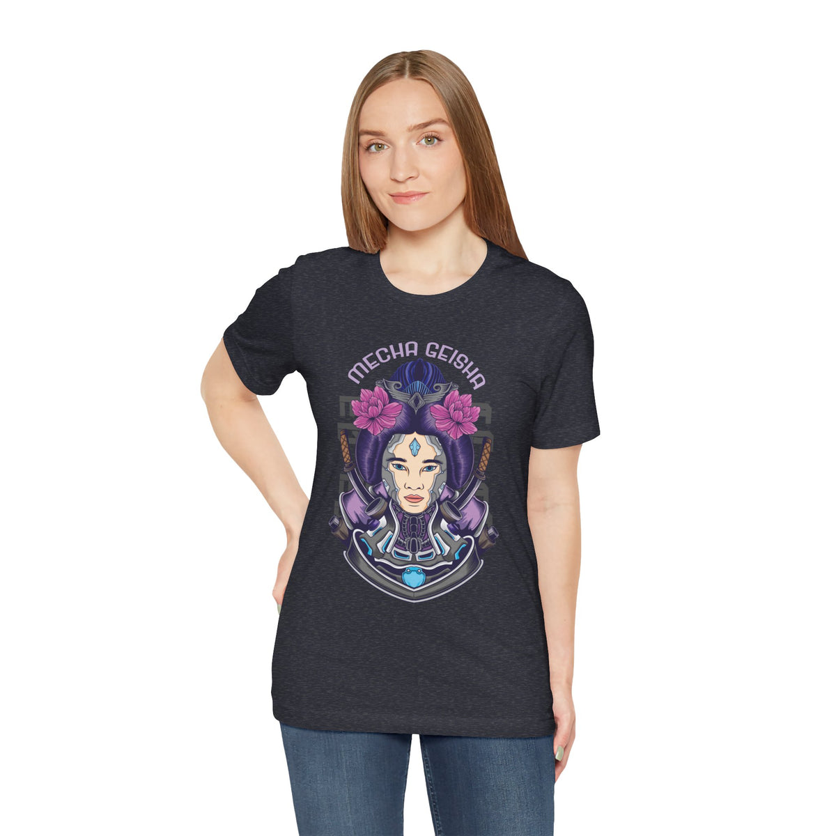 Mecha Geisha T-Shirt — Futuristic Asian-Inspired Graphic Tee