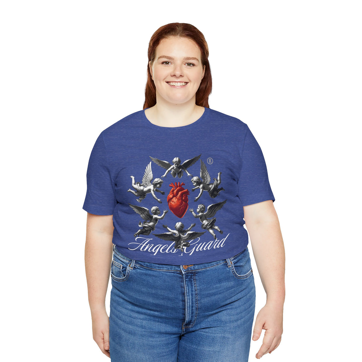 Angel Guard T‑Shirt — Sacred Heart & Cherub Graphic Tee