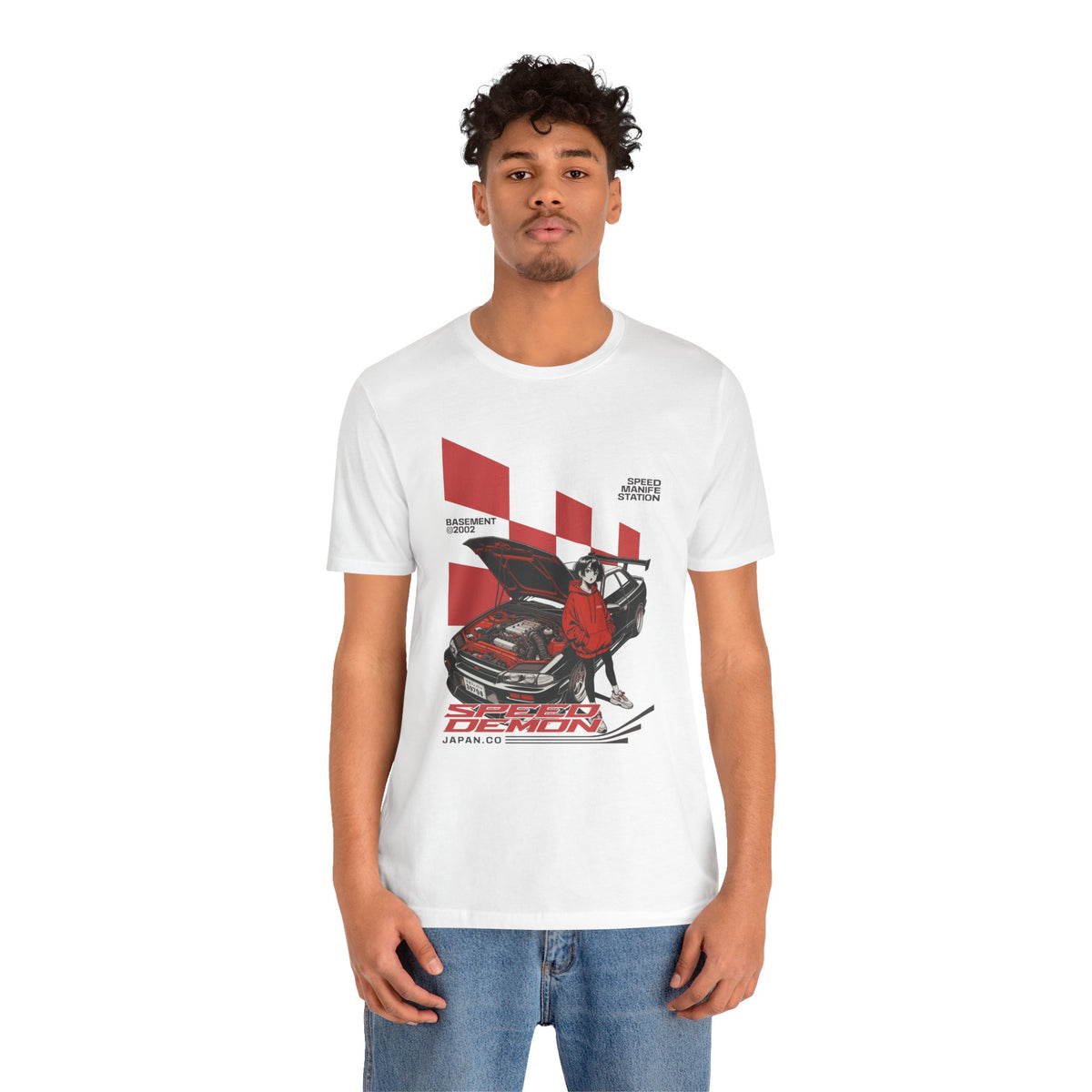 JDM Demon Street Racing T‑Shirt — Retro Car Anime Graphic Tee