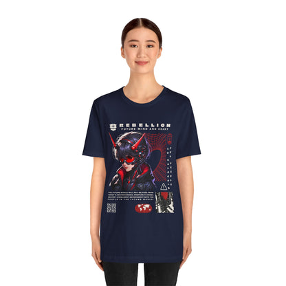 Anime Devil Girl Graphic Tee — "Rebellion" Cyberpunk Streetwear