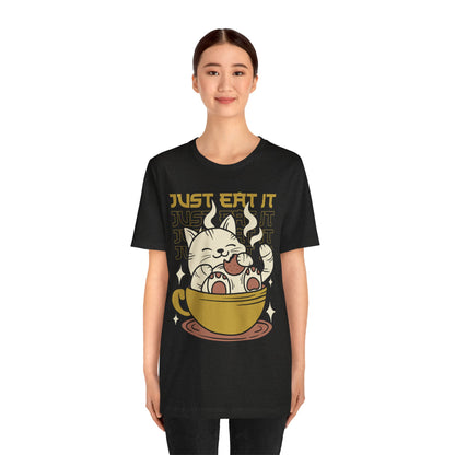 Just Eat It Cat Tee — Cute Kawaii Cat in Tea Cup T-Shirt